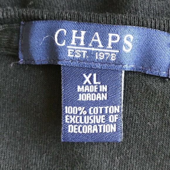 Chaps Black Short Sleeve w/Embellished top XL - Picture 4 of 4